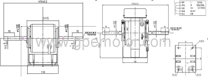 220V EC Brushless Fan Coil Motor forFCU and Air curtains