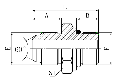 1KH JIS METRIC MALE 60°CONE / METIRC MALE ADJUSTABLE STUD END S-SERIES ISO6149-2TUBE HYDRAULIC ADAPTER FITTINGPIPE 