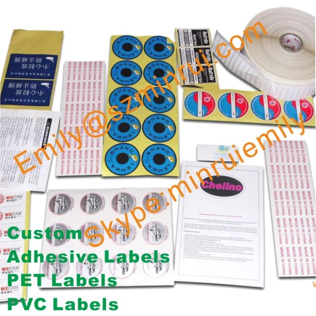 Custom self adhesive label stickers from China for your brand products