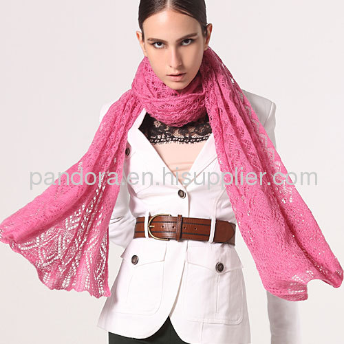 Wholesale Mori Girl Fashion Mohair Infinity Knitting Lace Scarf Shawls Pattern