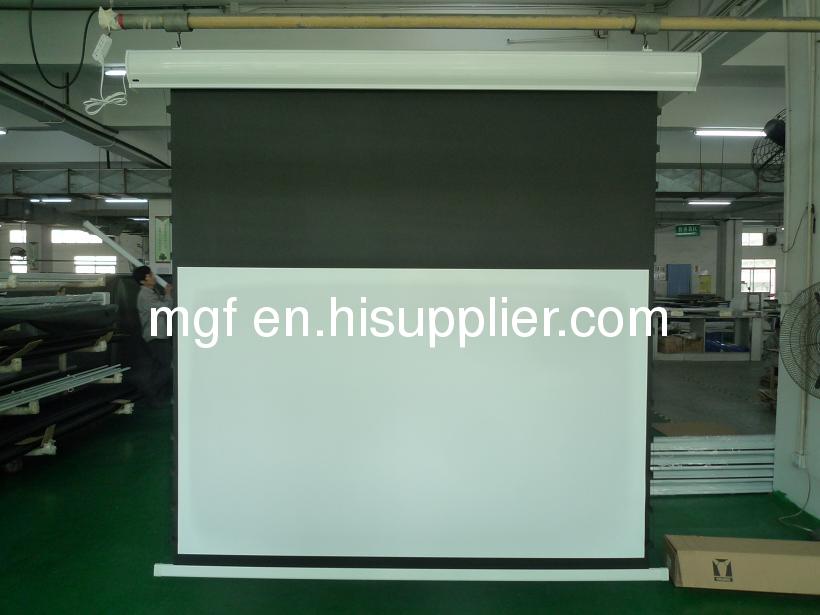 Electric tension projection screen with 12V trigger