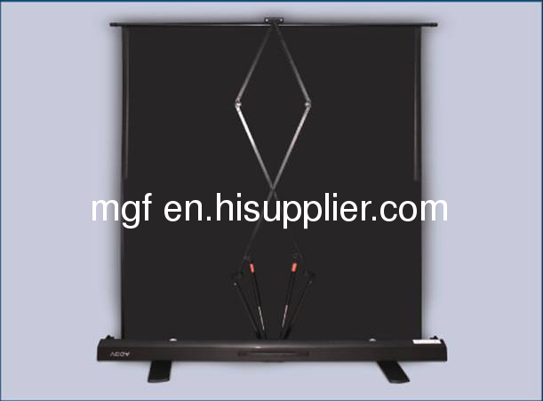 Scissor type floor projection screen