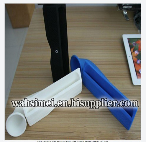 Silicone trumpet holder hot selling silicone ipad horn