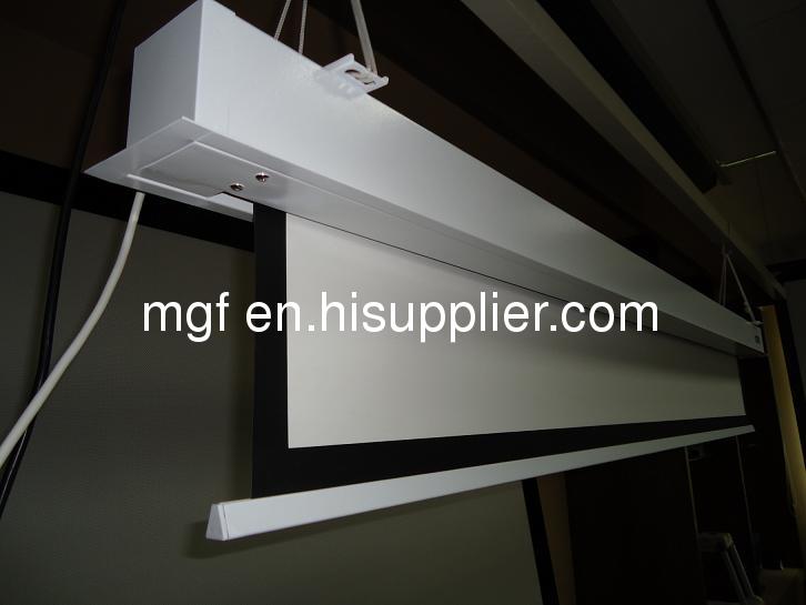 In-ceiling electrict projector screnn with remote control