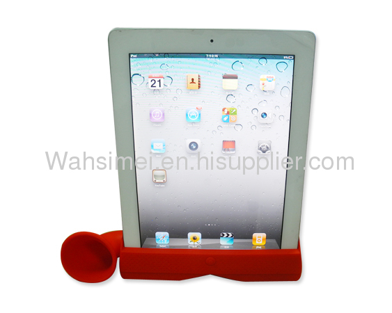Silicone ipad horn stand for the new ipad
