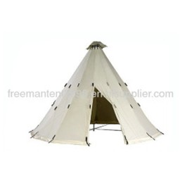 white 10 person camping teepee tent 