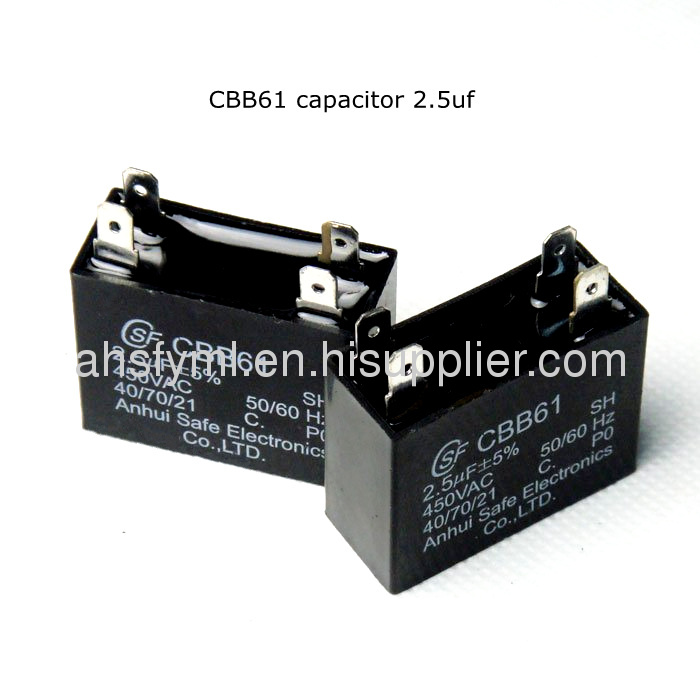 insert CBB61 plastic capacitor for AC motor