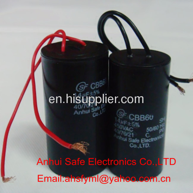 red CBB60 motor capacitor for lamp