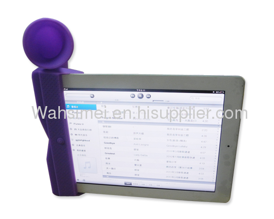 2012 New design silicone horn speaker for iPad 