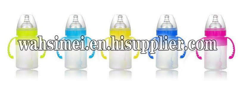 Silicon baby feeding bottle