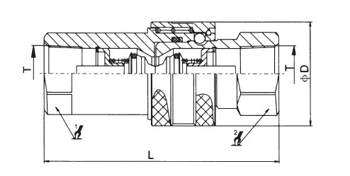 Steel BLV-S1 ISO 7421 quick couplings