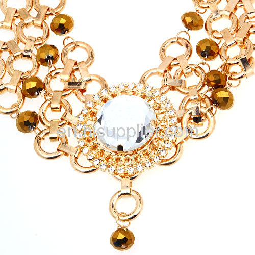 Wholesale Delicate Gold Vintage Style Choker Necklace Costume Jewelry