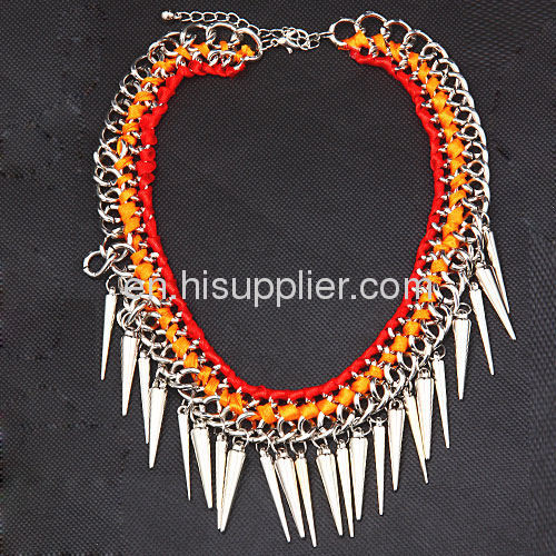 Handmade Gothic Punk Bib Tassel Necklace Fashion Jewelry