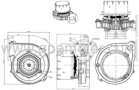 EC Radial Blower with Hall IC singalhigh speed and low noise for heating ventilation