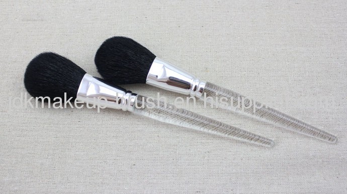 5pcs Goat hair Make up brush set with Acrylic handle PVC pouc