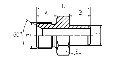 1BW BSP MALE DOUBLE USE FOR 60° CONE SEAT OR BONDED SEAL / BUTT-WELD TUBE HYDRAULIC ADAPTER FITTING ELBOW PIPE FITTING 