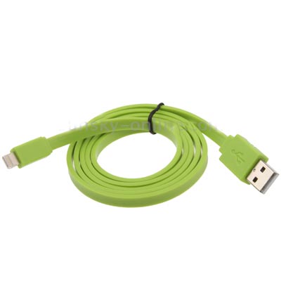 hottest iphone 5 cable Noodle Style USB Data Sync Charger Cable for iPhone 5, Length: 1m (Black)