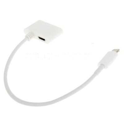 2 in 1 Micro USB and 30 Pin Female to Lightning 8 Pin Male Sync Data Cable Adapter for iPhone 5, iPad mini, iTouch 5, Length: 14cm