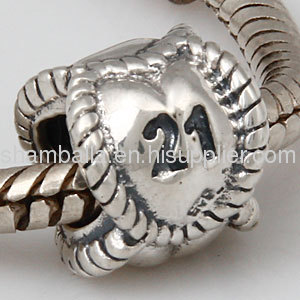 european Sterling Silver Message Charm 21 Wholesale