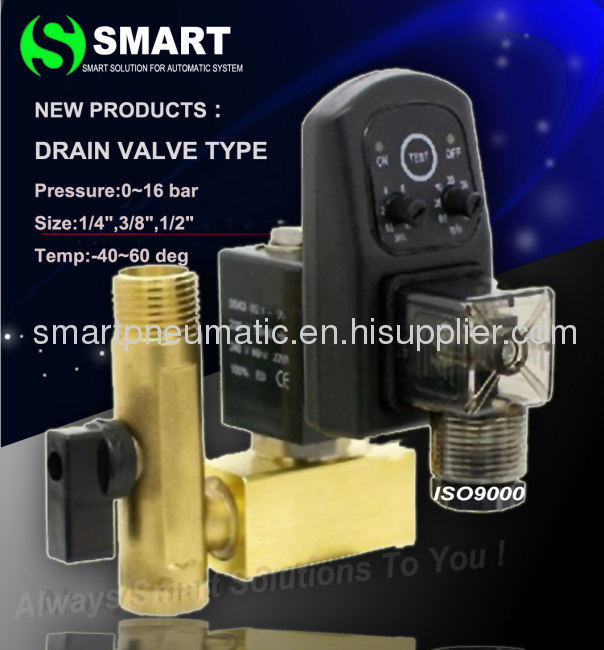 Drain valve, use for air compressor,air compressor,Electronic timing type drain valve