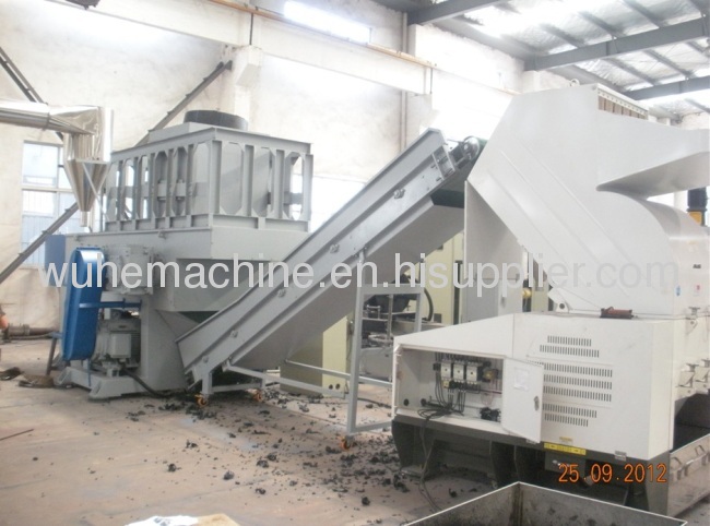 PVC pipe shredder and crusher unit 