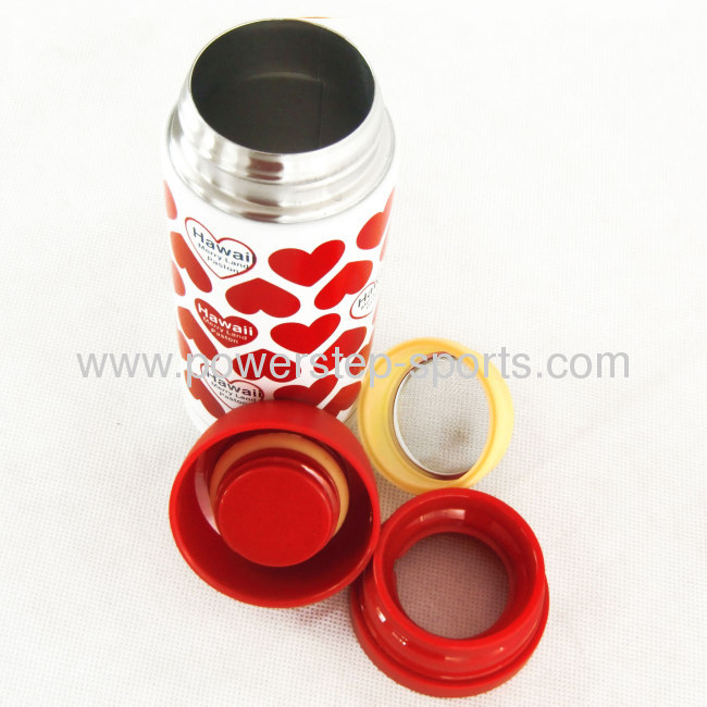 420ml hearts new stainless steel 18/8 vacuum flask 