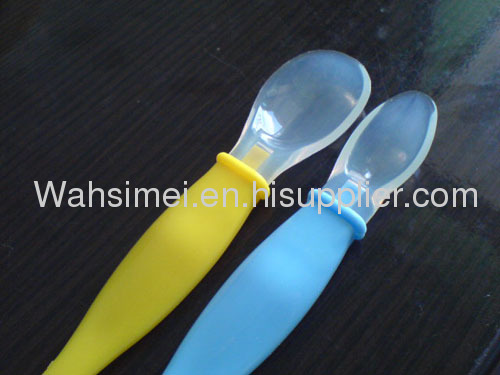 New Design Fashion and Cute Silicone Baby Spoons 