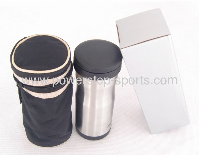 370ml Stainless steel 18/8 vacuum double-deck bottle with handle bag