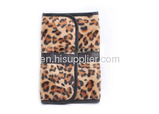 fashion & hotest !! leather leopard cosmetic bag