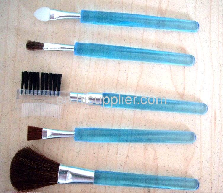 Best Travel 5PCS Makeup brush set with plastic pouch