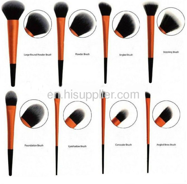 Long Ferrule Golden Color Cosmetic brushes