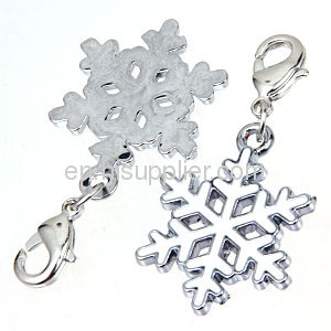 Thomas Sabo Style Enamel White Christmas Snowflakes charms 
