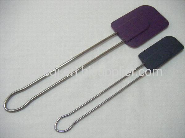 Siliconepastry items--spatula with stainless steel handle