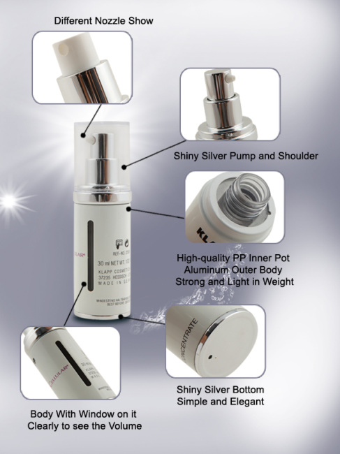 15ml 30ml 50ml Metal Cosmetic Airless pump Bottle