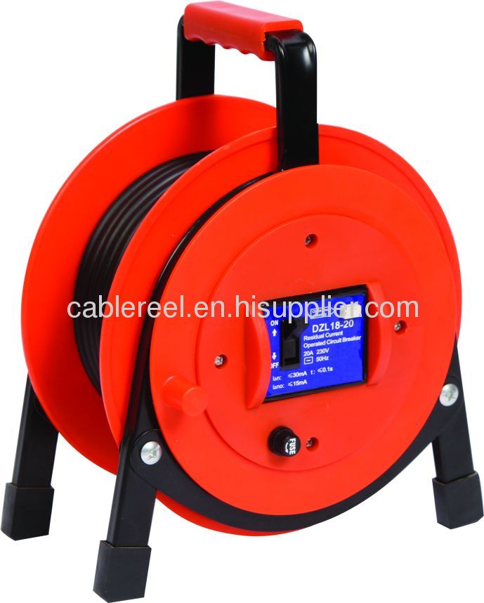 3way British Power Cord reel With Circuit Breaker protection