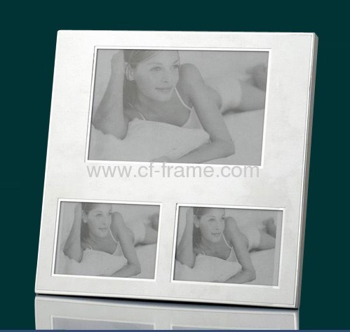 4x6 sliver standard aluminum three Opening Picture Frame