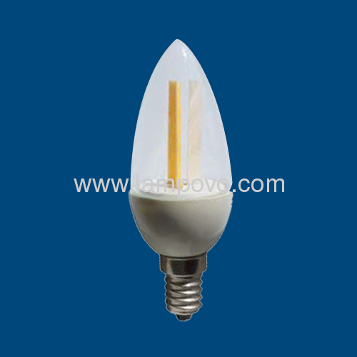 LED CANDLE BULB LIGHT C37 E14 SMD1024 2W PBT Housing