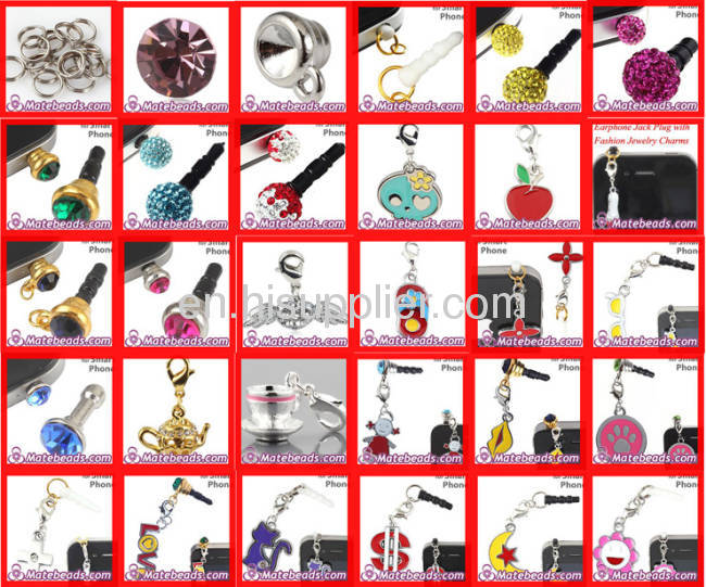 Fashion Enamel Christmas Santa Claus Anti Dust Earphone Jack Plug Charm