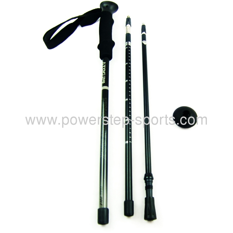 3 section aluminum alloy carbon fiberskiing pole set