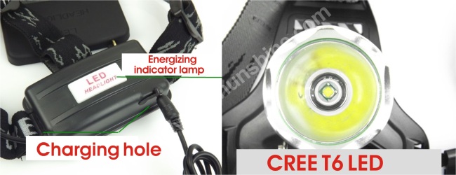 800lm ultra bright cree T6 LED headlamp 