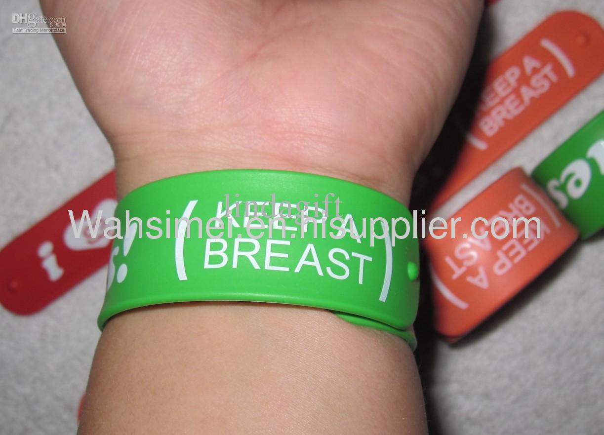 Fashion silicone wristband for promotional gift