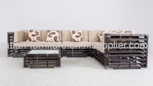 aluminum frame poly wicker outdoor furniture