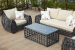 aluminum frame PE wicker patio furniture sets outdoor sofa