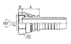 NPSM FEMALE 60° CONE CARBON STEELHYDRAULIC HOSE PIPE FITTING