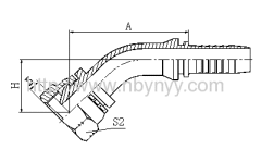 45° NPSM FEMALE 60°CONE HYDRAULIC HOSE FITTING PIPE FITTING