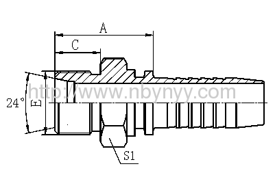METRIC MALE 24°CONE SEAT L.T.DIN 3853 HYDRAULIC HOSE FITTING