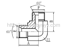 90° ELBOW BSP MALE 60° SEAT HYDRAULIC ADAPTER FITTING ELBOW