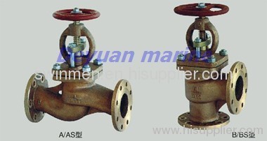 Marine flange bronze stop valve