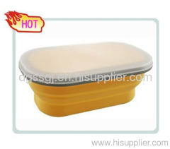 silicone square lunch box