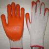 orange latex coated working gloves LG1506-1
